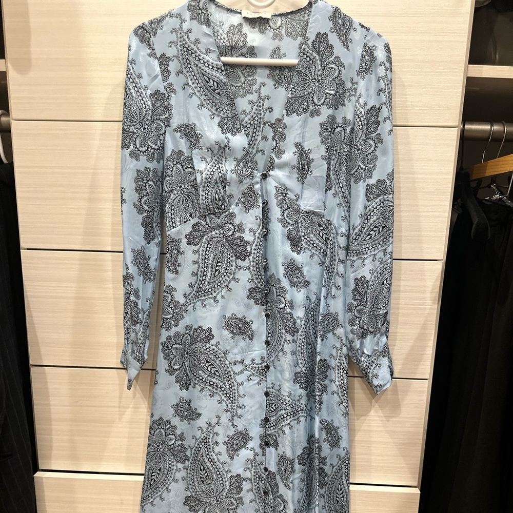 Sandro silk mid dress 36